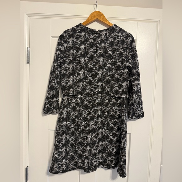 Topshop Black and Gray 3 quarter  Sleeve overlay Dress - Picture 8 of 12